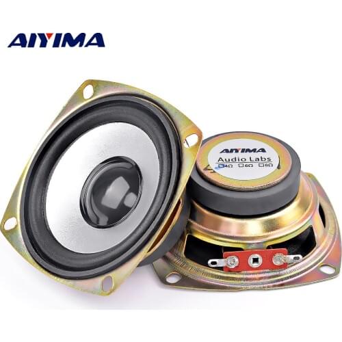 AIYIMA 2PCS 3 inch Audio Portable Speaker 4ohm 5W Full Range Neodymium Tweeter Altavoz KTV Professional loudSpeaker Home Theater