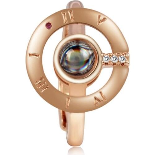 2020 New Arrival 100 languages I love you Projection Pendant Ring Romantic Love Memory Wedding Ring Jewelry