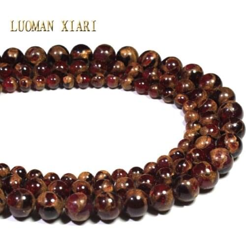 Wholesale Red Nepal Stone Natural Round Stone Beads For Jewelry Making DIY Bracelet Necklace 6/8/10 mm