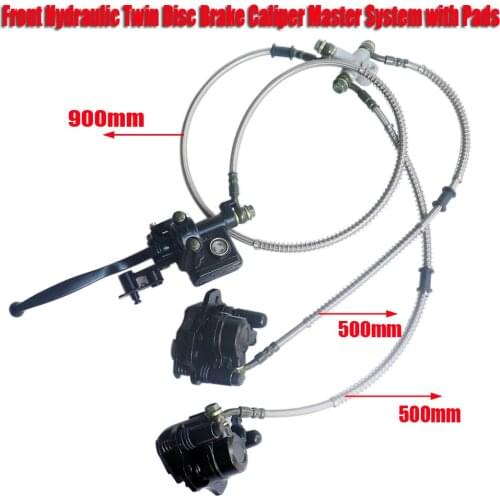 Front Hydraulic Twin Disc Brake Calipers System Pads for ATV Quad Dirt Bike 110cc 125cc Brand New Good Quality