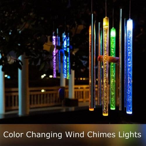 Solar Wind Chimes Decor Light Color Changing IP65 Patio Porch Home Decor