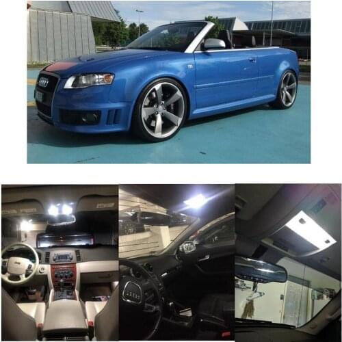 12x LED interior lighting complete set For Audi A4 B7/8E Cabrio reading light rear lights error free