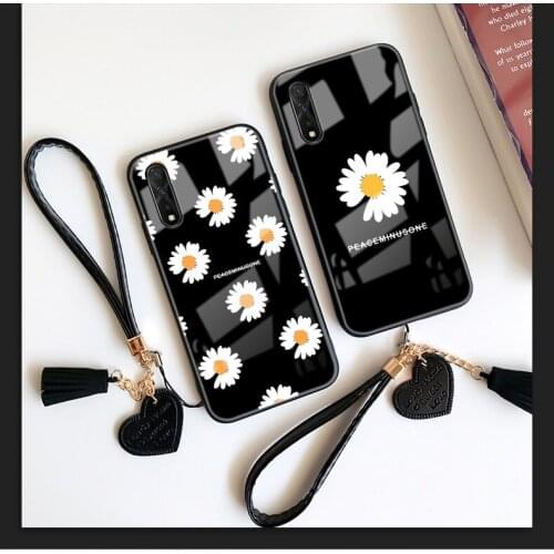 Strap & Case For VIVO S1 Pro NEX 3 iqoo neo z3i z1 Peaceminusone Daisy Fashion Hard Glass Cover For VIVO NEX S u1 u3x z5x z5 Pro