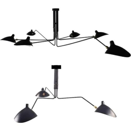 Modern 3 Arms 6 Arms Creative personality retro industrial loft iron ceiling lamp Duckbill Industrial Nordic Iron Ceiling Lights