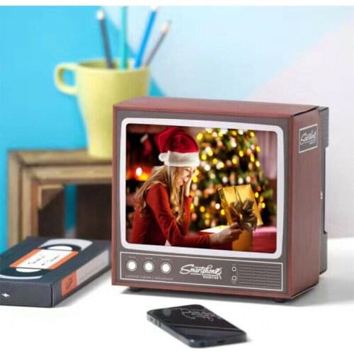 Mini Retro TV Phone Screen Video DIY Enlarger Amplifier Magnifier Retro TV Appearance Specifications