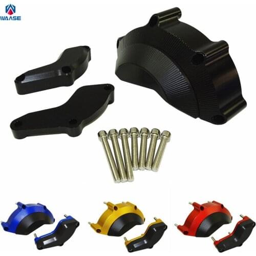 Waase Engine Guards Stator Pulse Cover Frame Sliders Crash Pad Protector For YAMAHA YZF R6 R6R YZF-R6 2017 2018 2019 2020 2021
