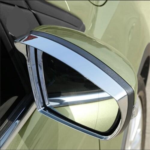 ABAIWAI Rearview Mirror Eyebrow For Ford Kuga Escape ABS Chrome Decoration Rear View Mirrors Rain Shade Trim 2PCS 2015 2016 2017