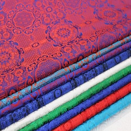 NCF57 21colors Florals Brocade Jacquard Fabric For Traditional Chinese Wedding Cheongsam Qipao Fabric Silk DIY Handbag Material