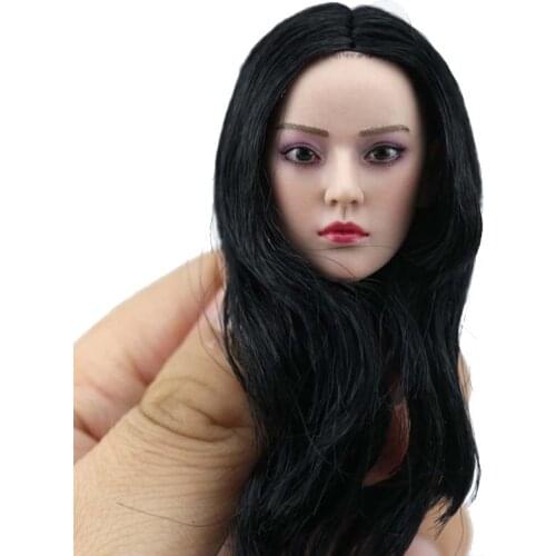 1/6 Scale Female Soldier Head Carved Phantom Killer Elektra Head Sculpt for 12in Action Figure Toy Collection