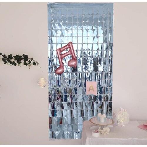1pcs Metal Foil Metal Wire Tassel Wedding Birthday Wall Decoration Background Doors And Windows Square Rain Curtain Wall Curtain