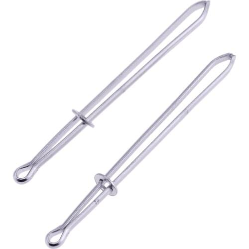 2Pcs Stainless Steel Clips Elastic Belt Wearing Rope Weaving Tool Bag Wrap Rope Wearing Sewing Accessories