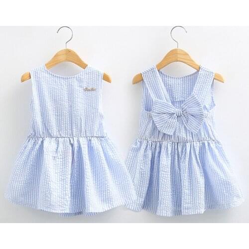 2021 Summer Girls Dresses Children Clothes Baby Girls Vest Dress Kids Striped Dress Baby Girls Dress Girls Outwear M41