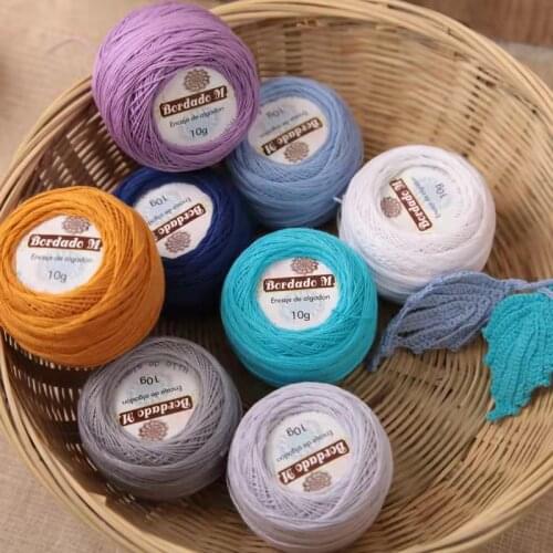 26 Colors 10g 100% Cotton New Lace Line Crochet Beads Hand Woven Bag Doll Cushion Fine Wool Anti-static