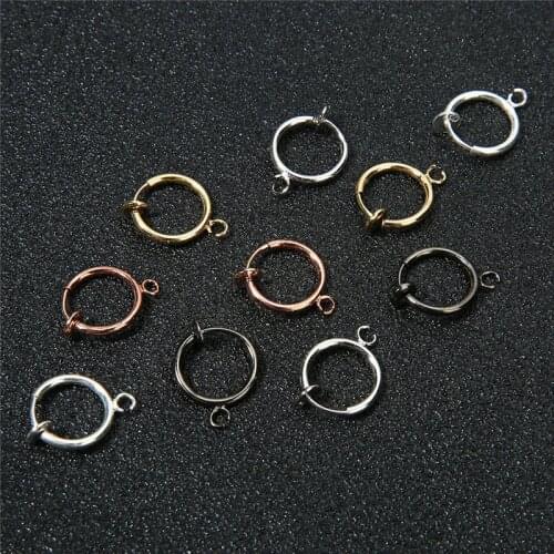 3pair Dia 13mm Copper Earring Hooks Findings Nikkel Free Gold Silver Color Earring Hooks Wire For DIY Jewelry Making Accessories