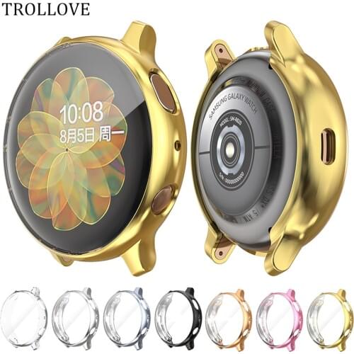 360 Slim Watch Cover for Samsung Galaxy Watch Active 2 40/44mm Soft Clear TPU Screen Protector for Galaxy Active 2 40mm 44mm