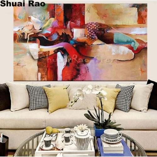 5D diy Diamond Painting Abstract Colorful woman diamond embroidery sexy lady mosaic Full square round diamant painting large