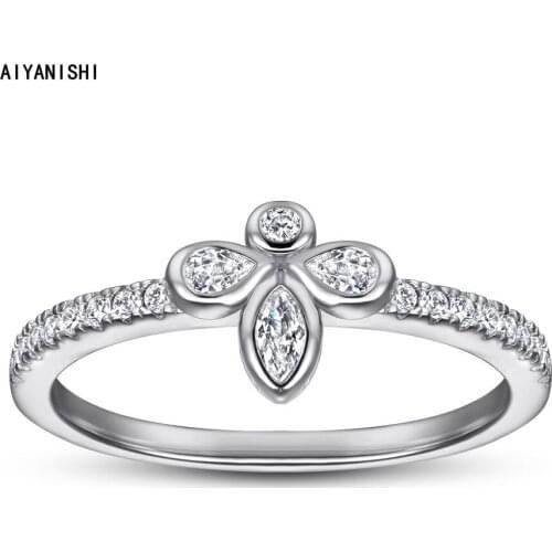 AIYANISHI 925 Sterling Silver Engagement Ring for Women Bridal Finger Rings for Women Luxury Elegant Engagement Jewelry Gift