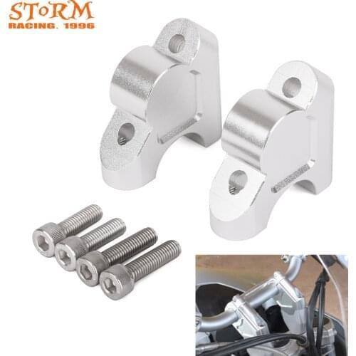 Aluminum Motorcycle Handlebar Riser Mount Extension Clamps For BMW R1200GS R1200 GS LC 2013-2017 R1200GS ADV 2014-2017