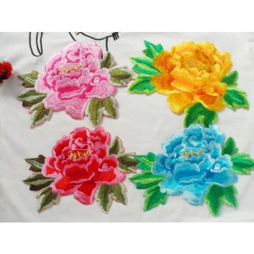 DIY clothes fabric applique embroidery flower patch dress accessories iron on patches home decoration free shipping