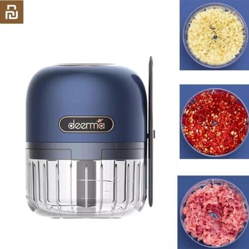 Deerma Electric Garlic Grinder Small Meat Mixer Household Garlic Pepper Peanut Mixer Wireless Electric Garlic Mixer