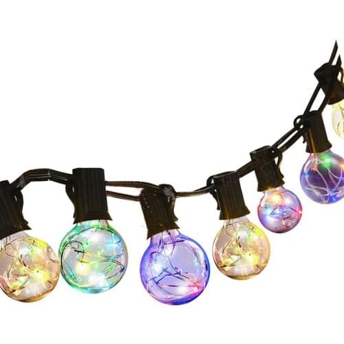 G40 Globe String Lights 7.5M 25 Bulb Changeable Outdoor Fairy String Garland Light for Backyard Patio Wedding Party Decor