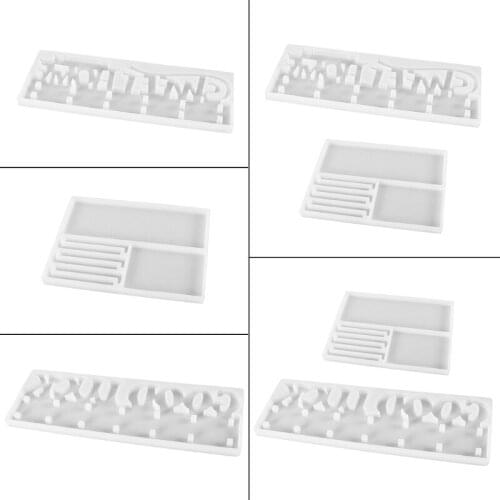 Key Hooks Storage Crystal Epoxy Resin Mold Towel Small Items Hanging Hook Silicone Mould DIY Crafts Jewelry Decor Tool T84A