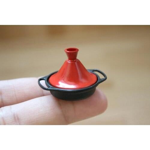 1/12 Scale Dollhouse Miniature Kitchen Utensils Tajine Pot Doll House Cooking Ware Pretend Play Kitchen Toys