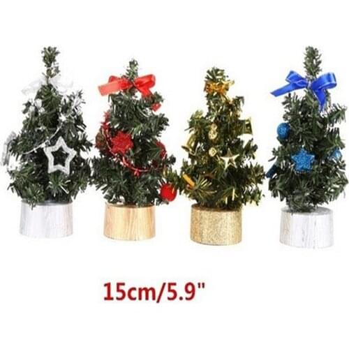 Mini Christmas Tree Holiday Festival Party Ornaments for Tabletop