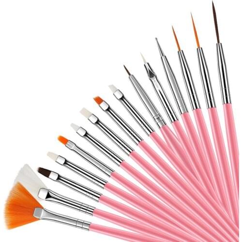 10 Sets x 15pcs UV Brushes Set Gel Nail Brushes Nail Art Design Painting Draw Pen Polish Brush G0024 Makartt