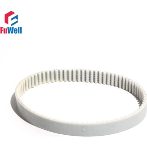 Polyurethane Timing Belt HTD5M Transmission Belt 15/20/25/30mm Width 1710/1720/1730/1750mm Closed Loop White PU Toothed Belt