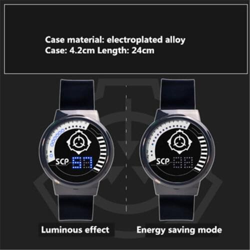 SCP Foundation Cosplay Touch Screen Waterproof Watch Led Digital Watch Anime Adult Student COS Accessories Props Christmas