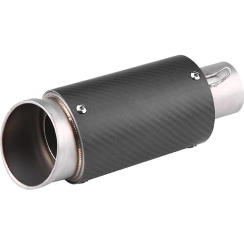 Carbon Fiber Motorcycle Muffler Exhaust Tail Pipe Tip Tailpipe Universal fitment for most motorcycles with 51mm diameter models