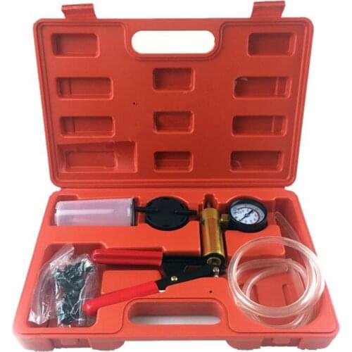 Suction Gun Copper Core Manually Car Petrol Engine Auto Vacuum PumpTester Pressure Gauge Tool Set