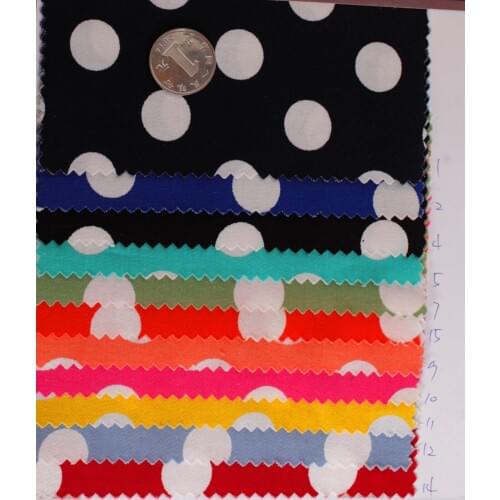 Wind restoring ancient ways is diy craft cloth fabric Multicolor big white dots Twill satin fabric dress cloth