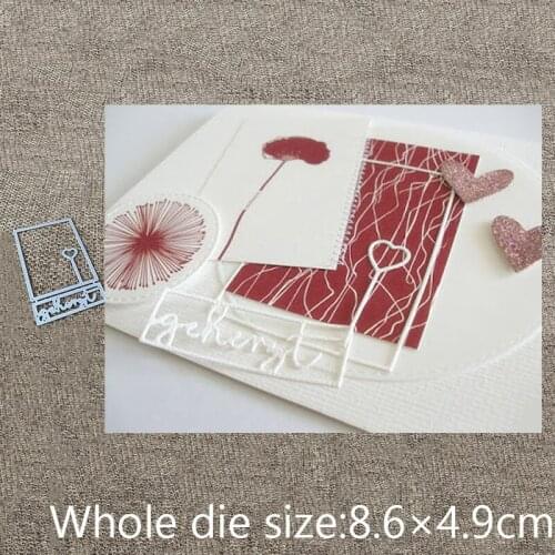 XLDesign Craft Metal Cutting Die cut dies 2pcs German cherished heart frame scrapbook Album Paper Card Craft Embossing die