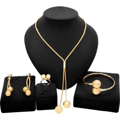 Yulaili Well-Designed Hot-Selling Round Pattern Long Chain Jewelry Set and Lndia Polki Bride and Jewelry Sets Series Wholesale
