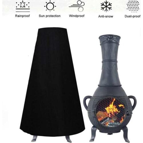Rainproof Chiminea Stove Cover Dustproof Heater Cover for Outdoor Garden Backyard