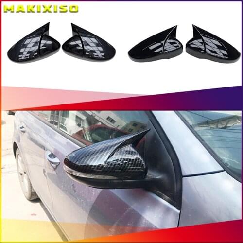 Mirror Cover Bat Mirror Cover For Volkswagen Scirocco Mirror Cover Piano Black 2 pcs Left-Right 2008-2017