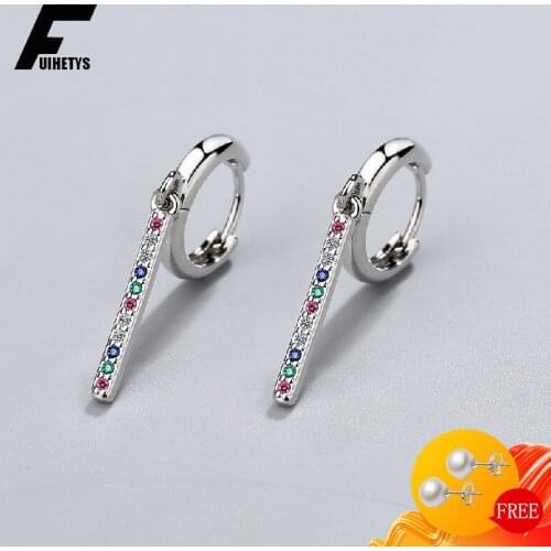 Fashion Women Earrings 925 Silver Jewelry for Wedding Promise Party Drop Earring with Zircon Gemstones Gift Ornaments Wholesale