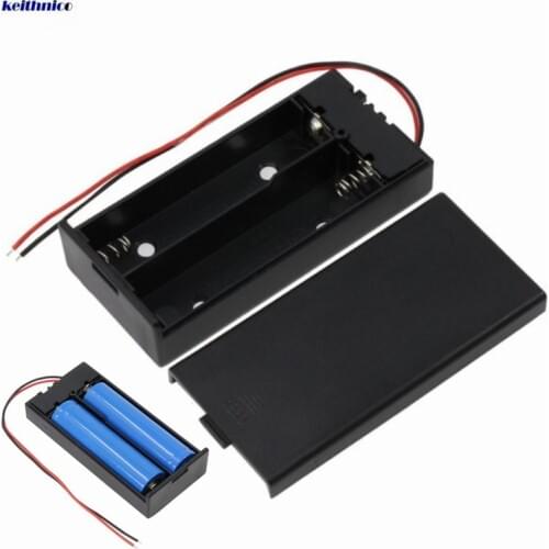 1PC 3.7V 2x18650 Battery Holder Case 7.4V Plastic Battery Storage Box with ON/OFF Switch for Unprotected 18650 Batteries
