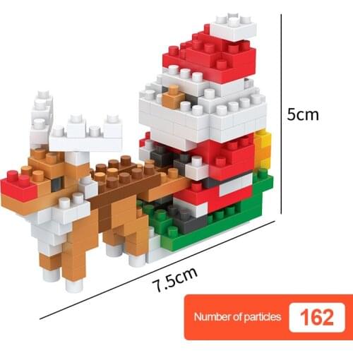 Single 1pcs Christmas Santa Claus Elk Snowman Tree Model For Kids Children Snowman Childrens Toy Building & Construction Toys