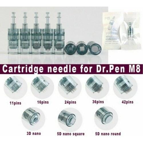 FDA 10pcs Bayonet Dr.Pen M8 Needle Cartridges 11/16/24/36/42/Nano For Derma pen Replacement MTS Micro Rolling Derma Stamp Tip