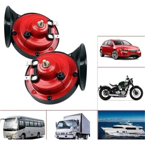 2Pcs 300DB Super Loud Train Horn for t.u.k. Boats Cars Air Electric Snail Horns 12V Waterproof Double Tone Raging Sound