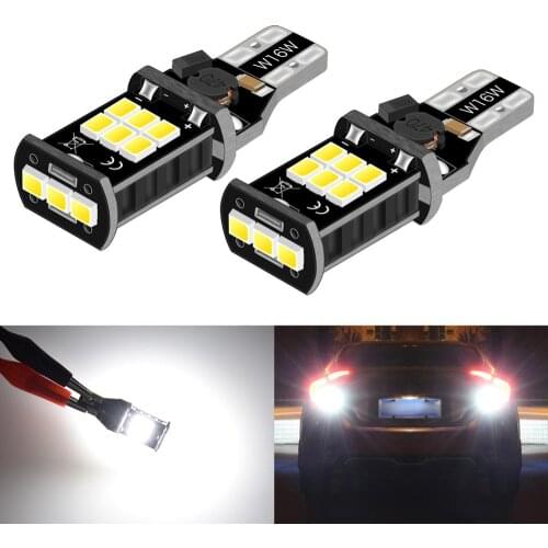 2pcs T16 Canbus T15 LED Reverse Lights W16W 921 912 Bulb Back Up Lamp for Car Auto Exterior Light Super Bright DC 12V White Red