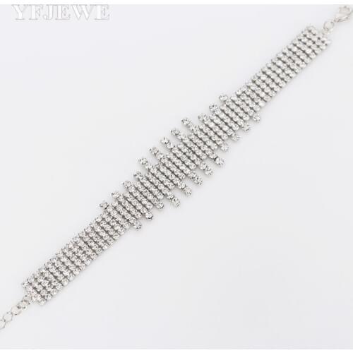 2017 Handmade European & American Charm Bracelets & Bangles Sivler Plated Crystal Bracelets For Women Jewelry B074