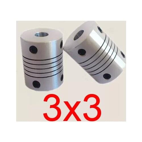 30pcs/lot 3x3 CNC Motor Jaw Shaft Coupler 3mm to 3mm 3 to 3 Flexible Coupling 18mm OD 25mm length (D20 L25)