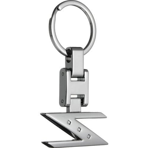 Car Letter Z Key Chain Key Ring Keychains Chrome Finishing For Nissan 350Z 370Z 300ZX 280ZX