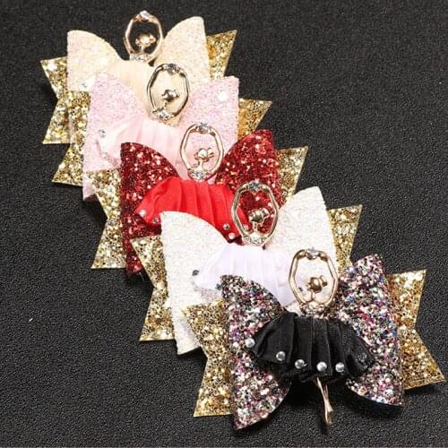 Baby Girl Ballet Girl Hair Clips Birthday Party Glitter kids Classic Cartoon Hair Barrettes Princess headwear