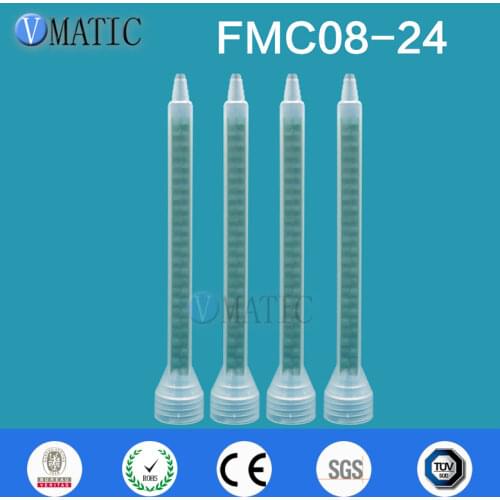 Free Shipping 5Pcs Resin Static Mixer FMC08-24 Mixing Nozzles Screw Mouth Silicone Mixing Tube Nozzle