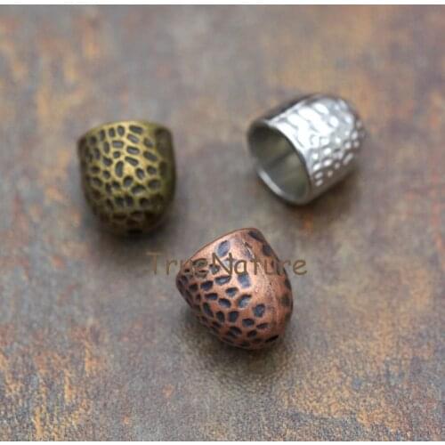 New Arrival Irregular Surface Clock Jewelry Findings Antique Style Copper Beads Cap Tassel Cap Jewelry In 13*14 mm FC5803